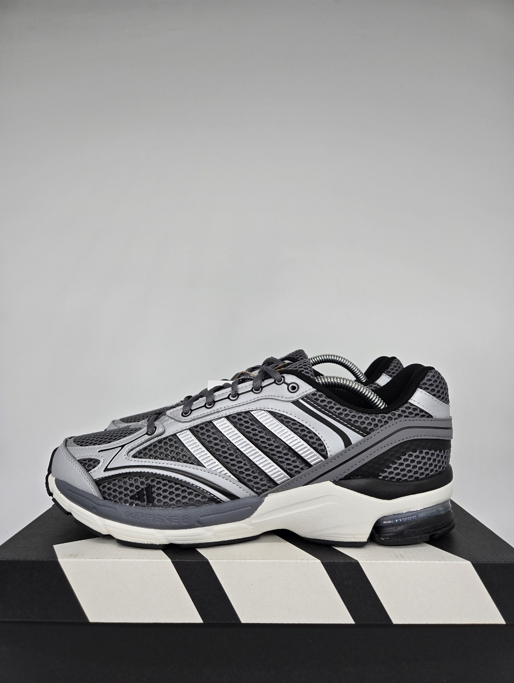 adidas Men's Spiritain 2000 Grey Matte Silver Black Shoes Size 10.5 New